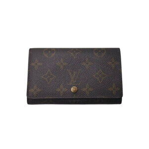 Louis Vuitton Porte Monnaie Wallet Bi fold Brown Monogram Canvas